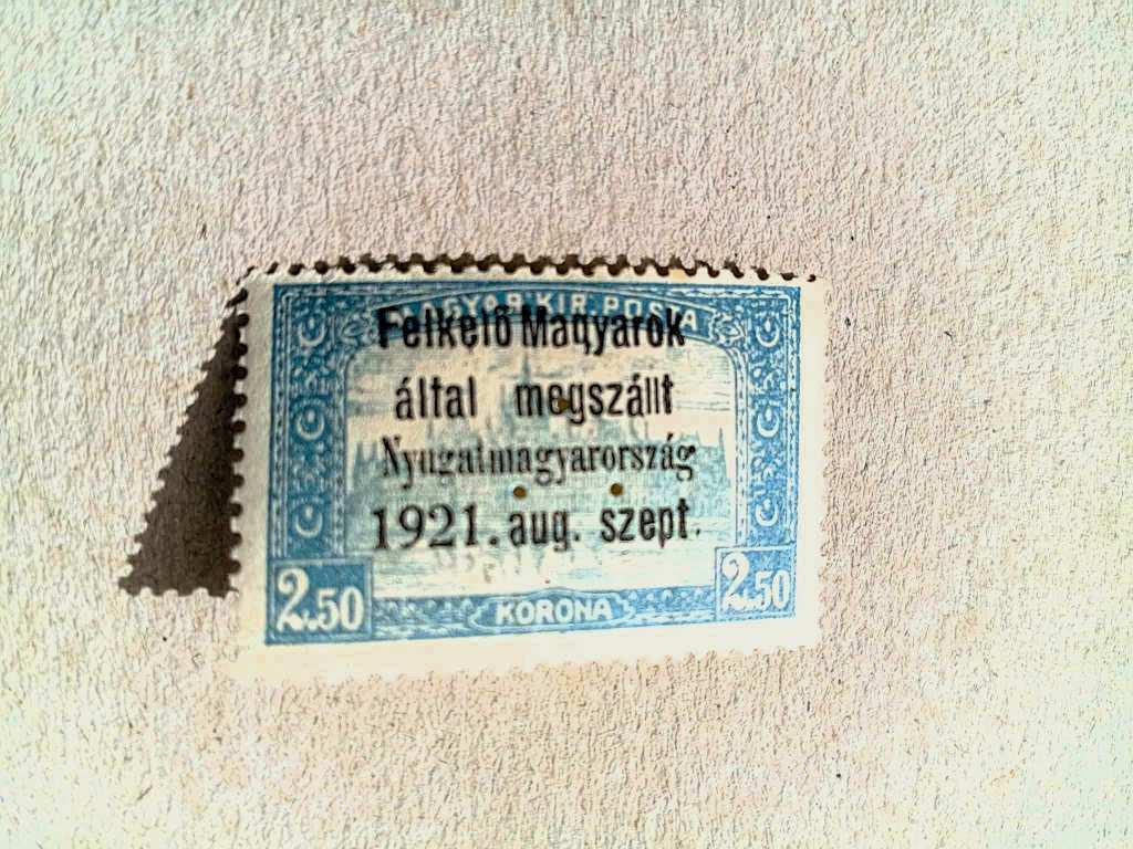 1921. Nyugat-Magyarország I. 2,5 K hármaslyuk Bodor garanciával