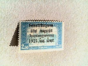 1921. Nyugat-Magyarország I. 2,5 K hármaslyuk Bodor garanciával