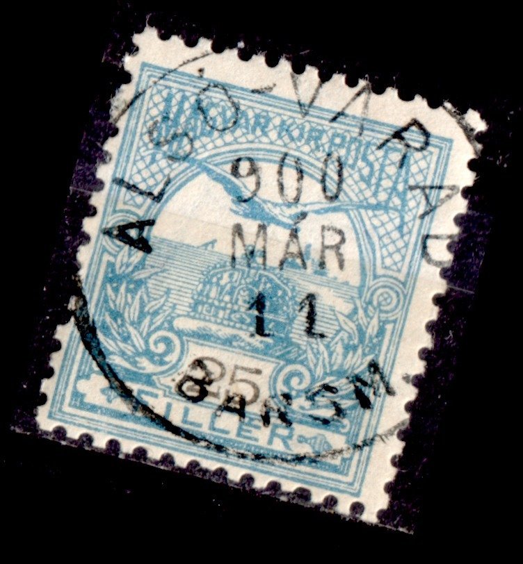 1900 turul a ritkább kötőjeles ALSÓ-VÁRAD / BARSM. bélyegzés Felvidék / Slovakia Gudlin 70 pont(b14)