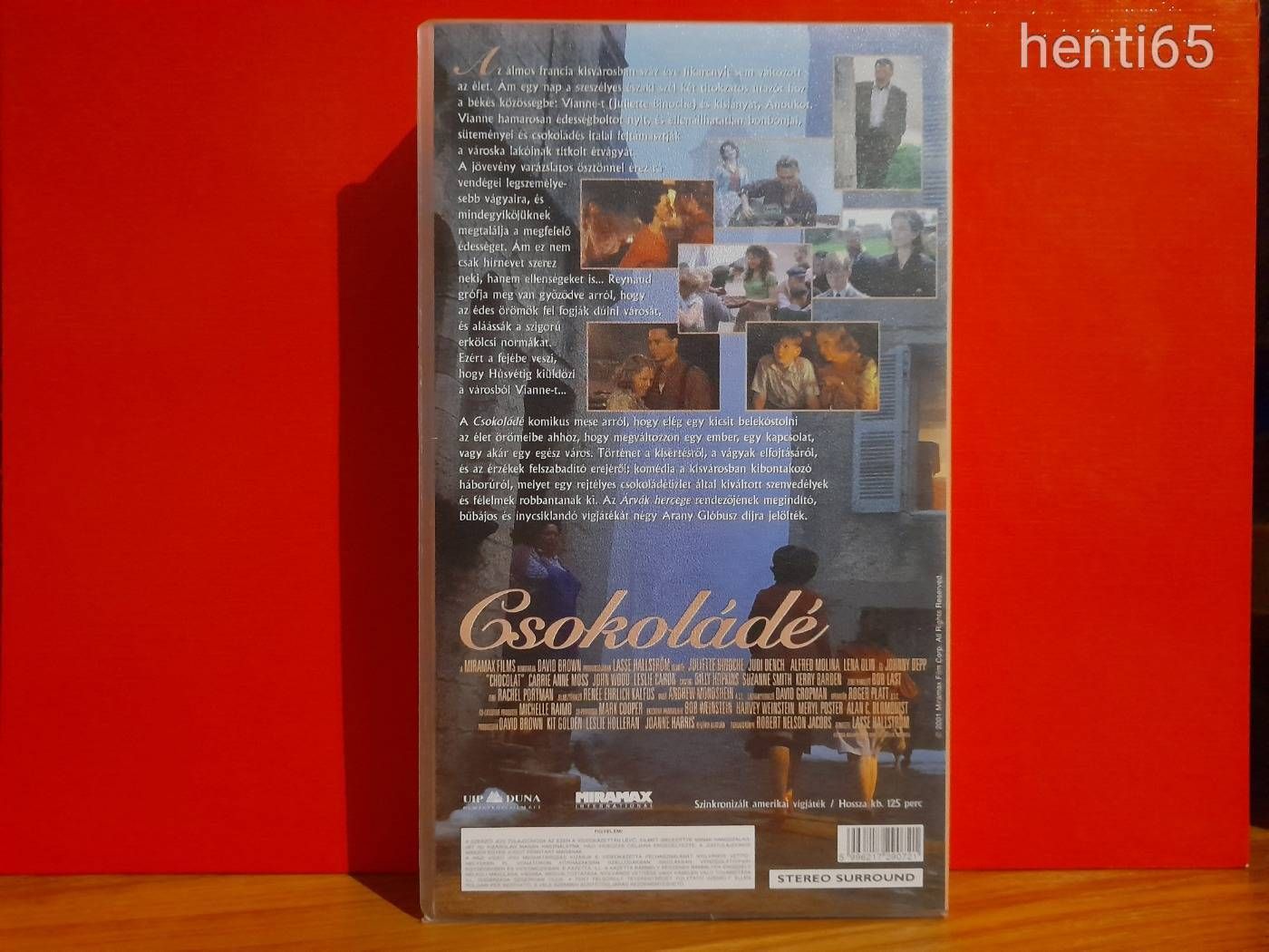 Csokoládé     VHS !!!    Johnny Depp
