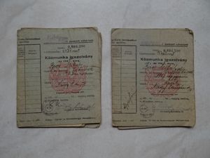 2 db közmunka igazolvány 1948