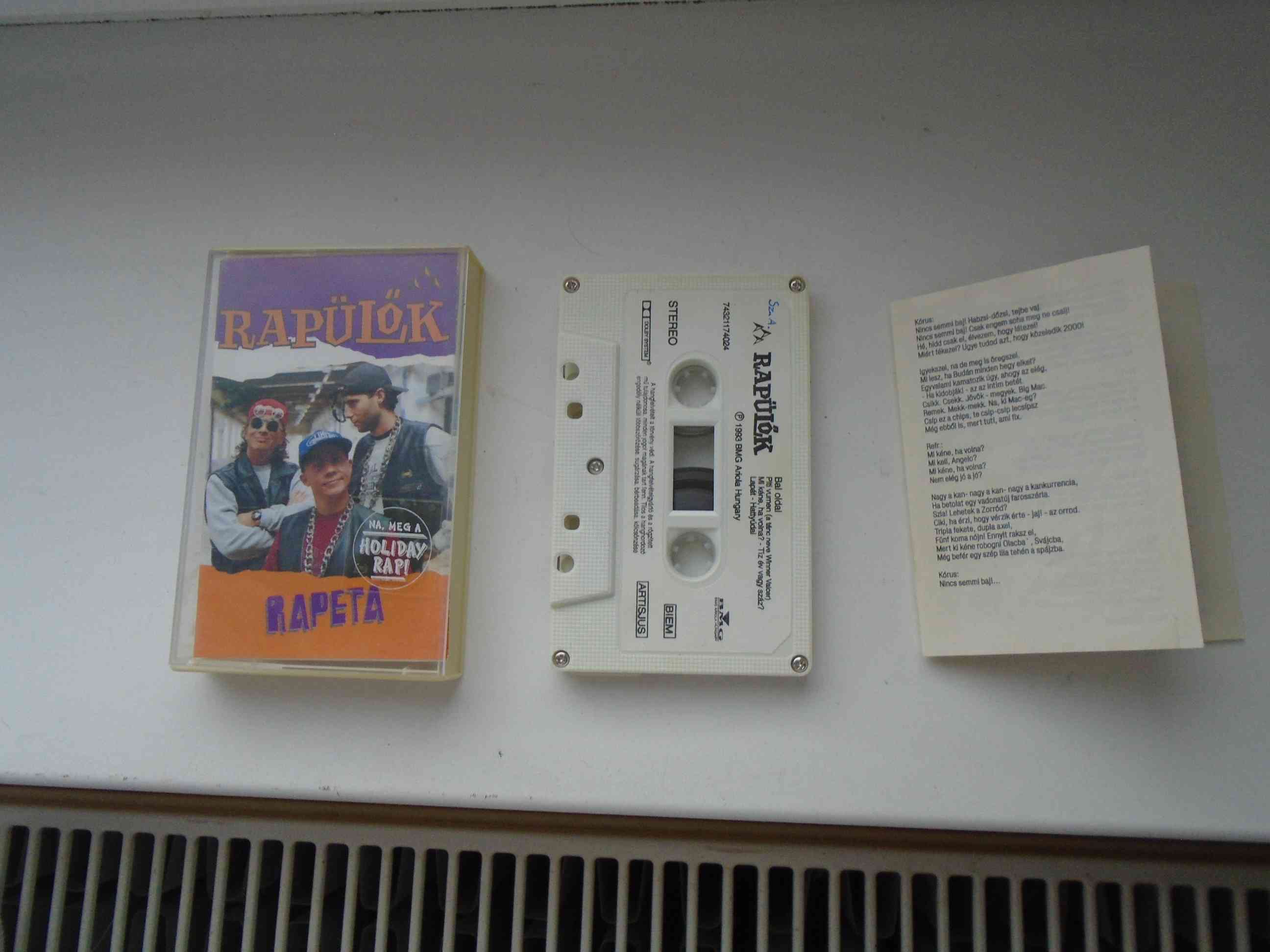 RAPÜLŐK RAPETA AUDIO KAZETTA 1993!