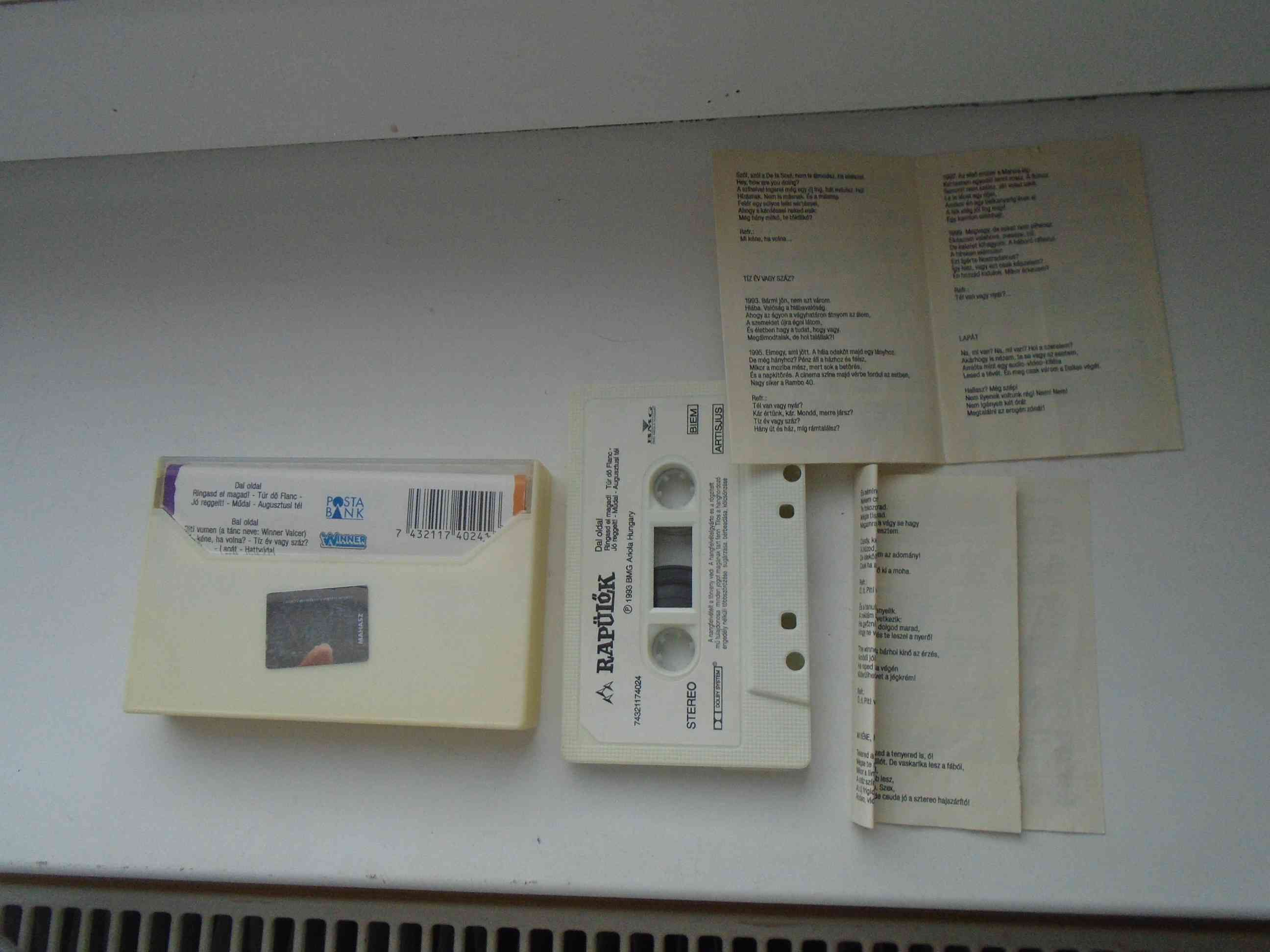 RAPÜLŐK RAPETA AUDIO KAZETTA 1993!