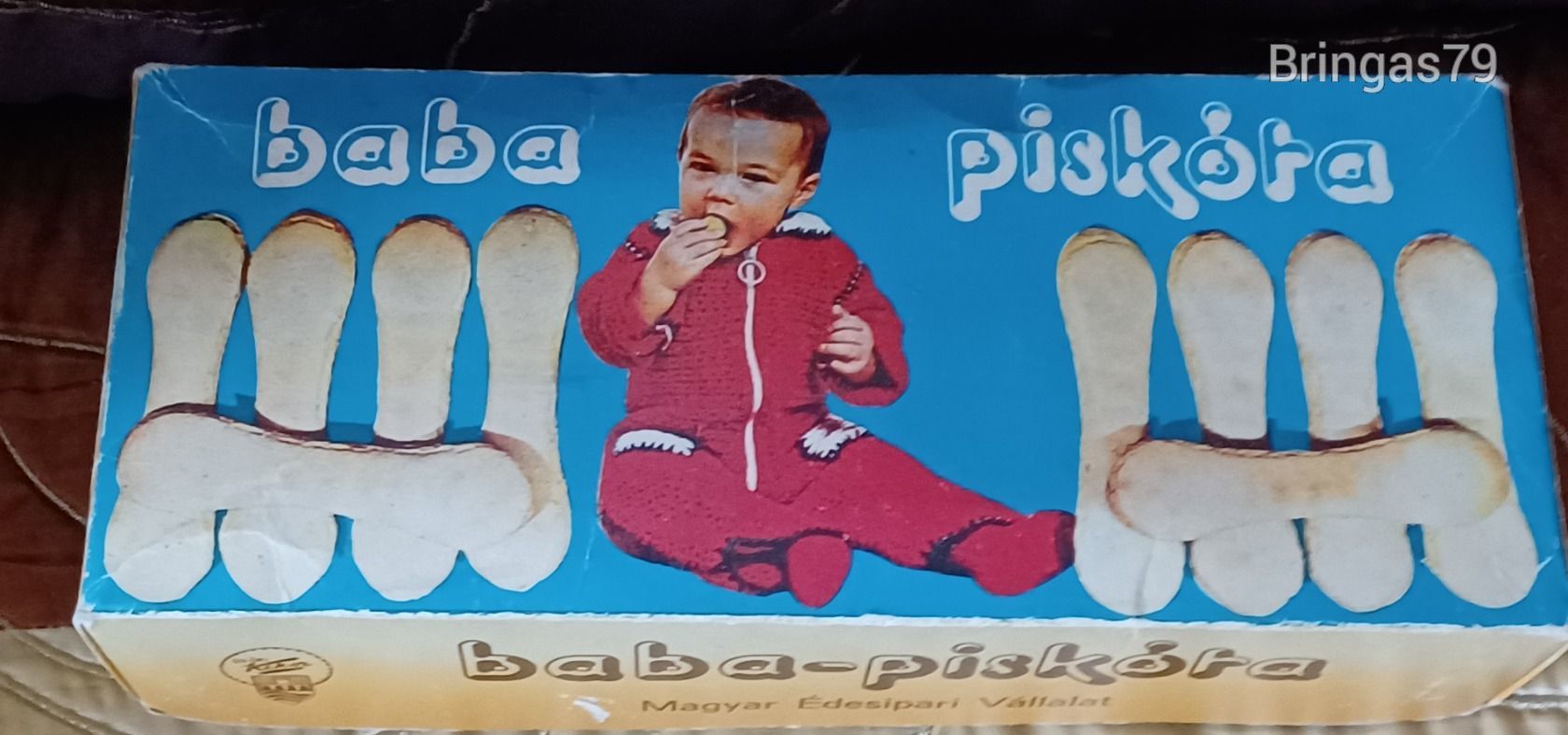 RÉGI BABA PISKÓTA DOBOZ