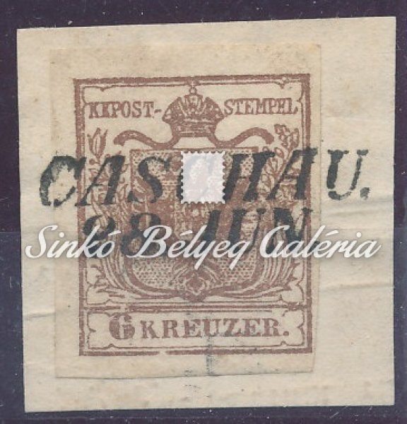 1850. Könyvnyomat 6kr, CASCHAU