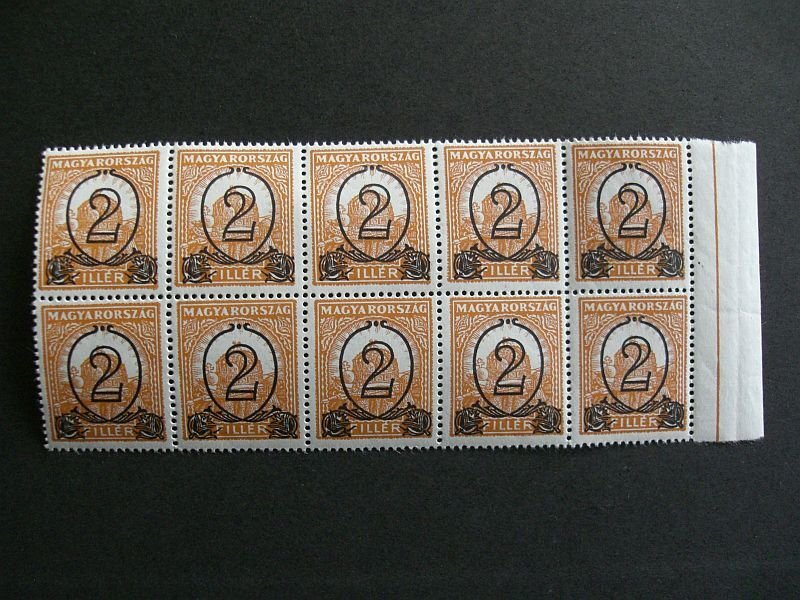 1931. Kisegítő bélyegek(I) sorból az 505 A bélyeg postatiszta ** 10-es tömbben