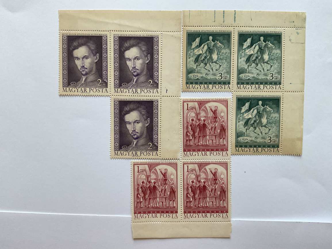 1972 Petofi Sandor IV teljes sor harmastombokben 9 belyeg
