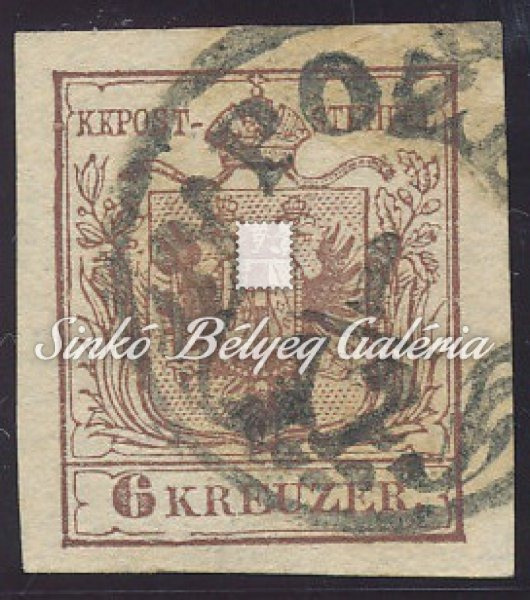 1850. Könyvnyomat 6kr, POZEG