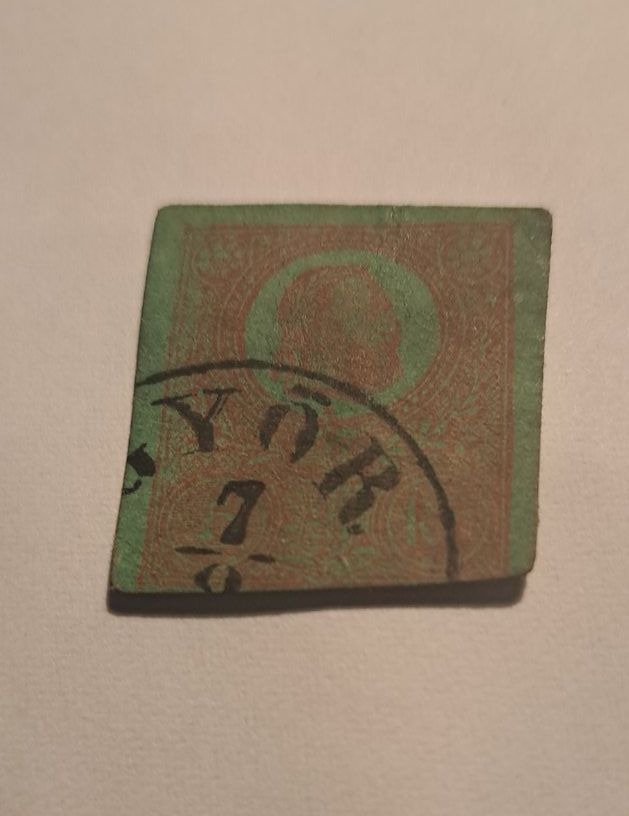 1871 díjjegyes 5kr Győr bélyegzéssel