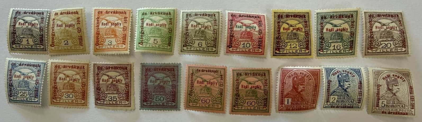 1915 Hadisegély II. Teljes Sor 194-210