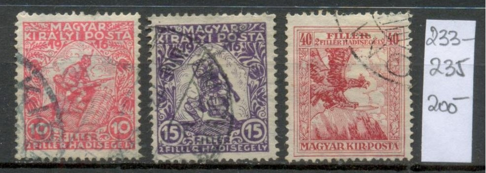 M57 - 1916. Hadisegély III. bélyegsor