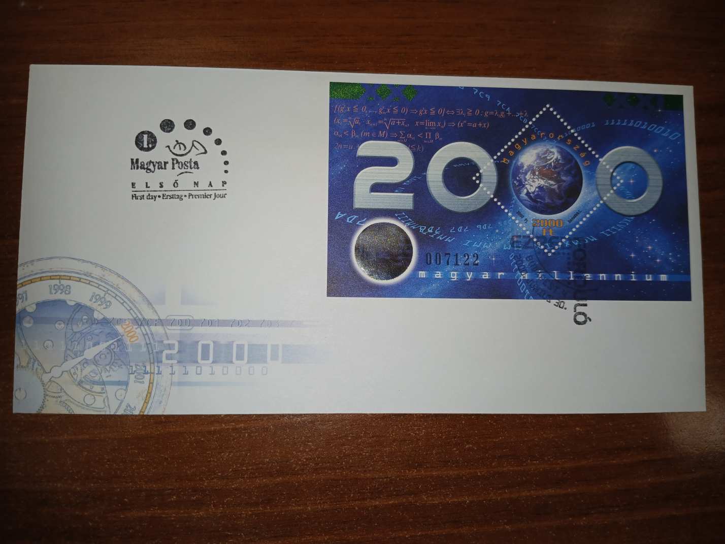 Fdc.2000.Ezredforduló blokk,kat:5500ft.