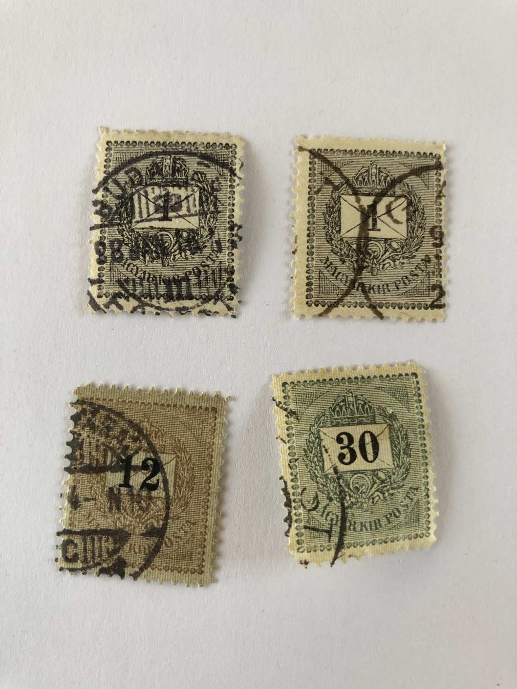 Magyar Kir. Posta vegyes 1888 4 darab