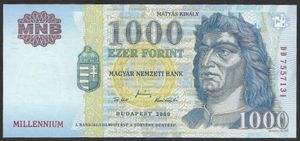 Millenniumi 1000 forint 2000 DD UNC