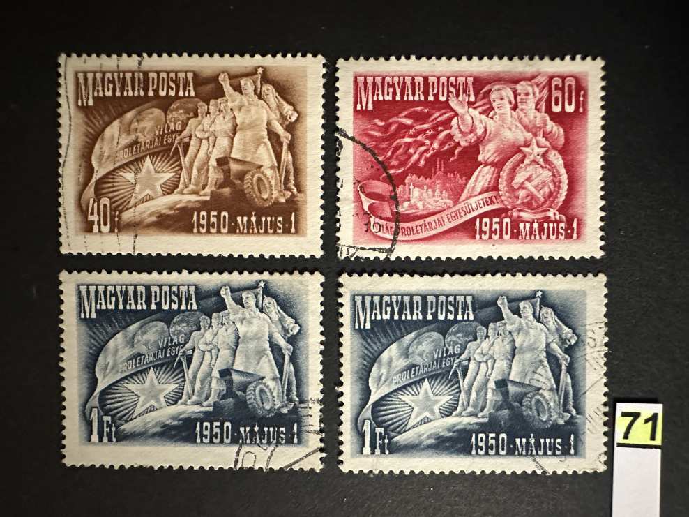 MAGYARORSZÁG 1950 MÁJUS 1.  KOMPLETT BÉLYEG SOR            -71.-