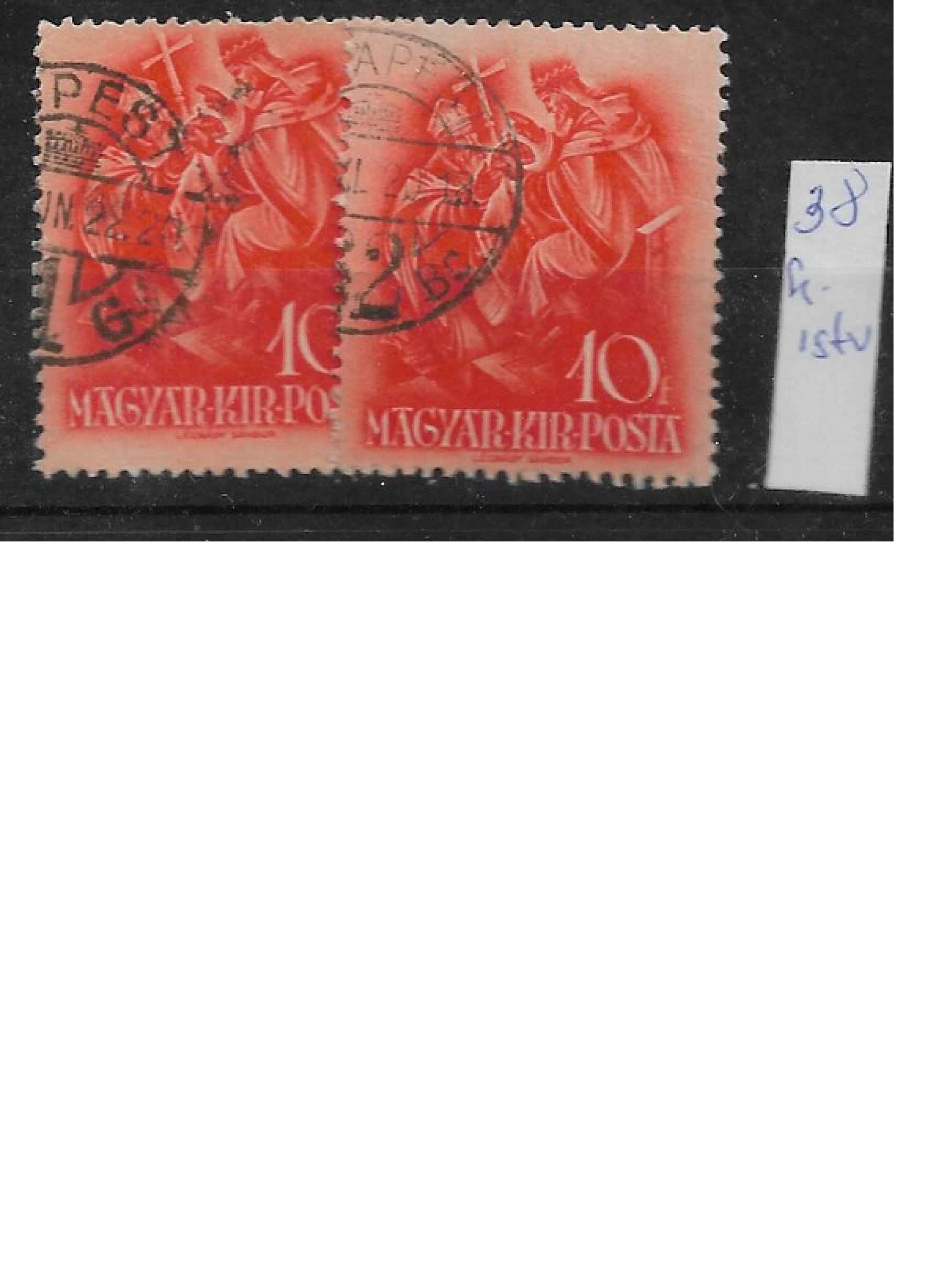 Magyar: Tévnyomatok eltérések: 1938 SZ ISTVÁN + tám