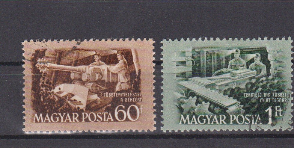 Magyarország 1952 Bányásznap sor bélyegzett