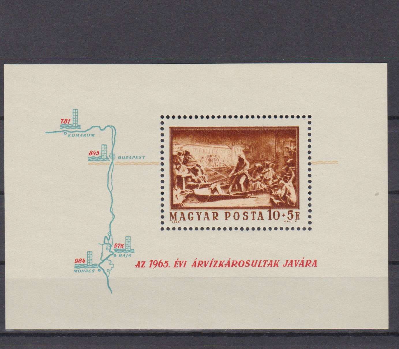 Magyarország 1965 ** Árvíz (II.)  - blokk