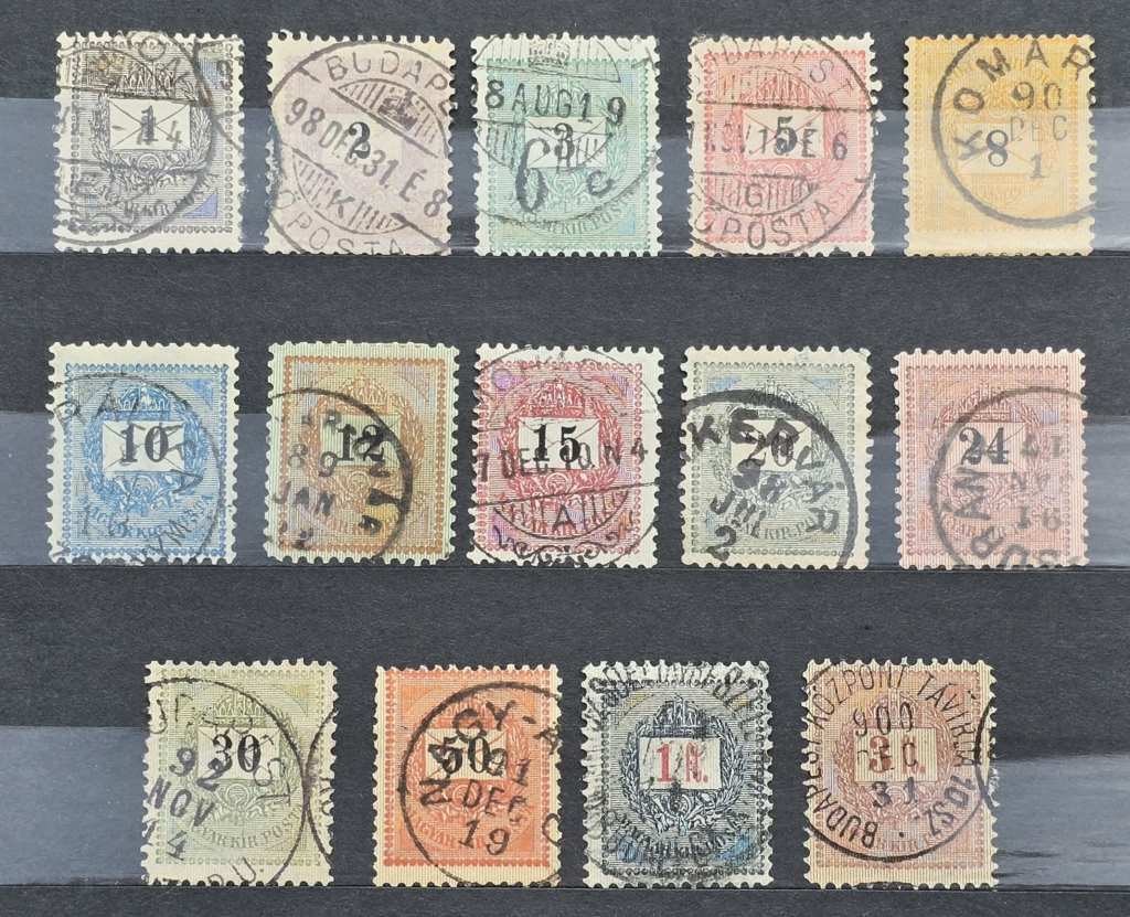 1888-1898 Magyar Feketeszámú krajcáros bélyegsor!