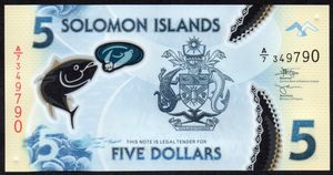 Salamon-szigetek 5 dollár polymer UNC 2023