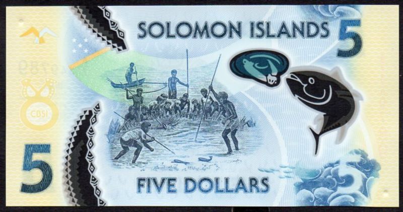 Salamon-szigetek 5 dollár polymer UNC 2023