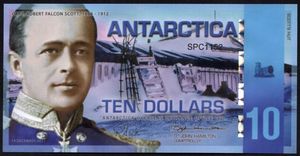 Antarctica 10 dollár polymer UNC 2011