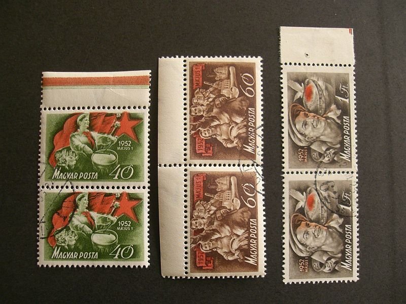 1952.Május.1(III) pecsételt sor párokban