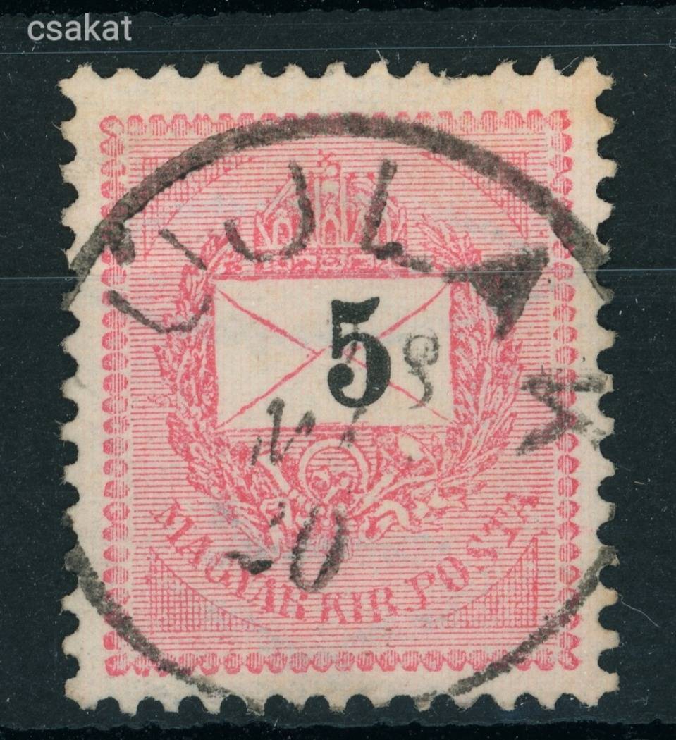 1889 krajcáros ritkább ÚJLAK bélyegzés Nyitra Slovakia Gudlin E3.20 / 100p (e09)