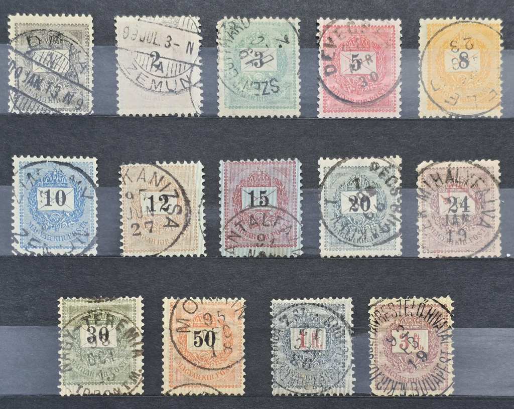 1888-1898 Magyar Feketeszámú krajcáros bélyegsor!