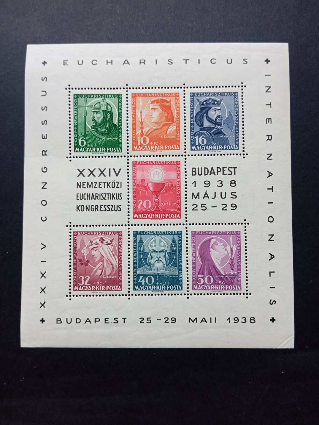 Magyarország 1938 Eucharisztikus blokk törések G3