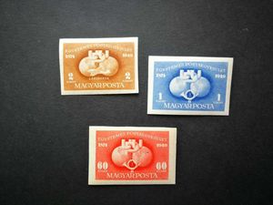 Magyarország 1949 UPU vágott ** postatiszta kat. ár 3000 Ft H