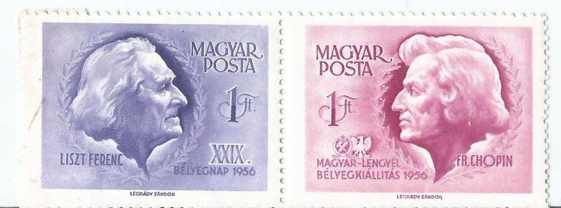 1956 Bélyegnap Liszt Chopin