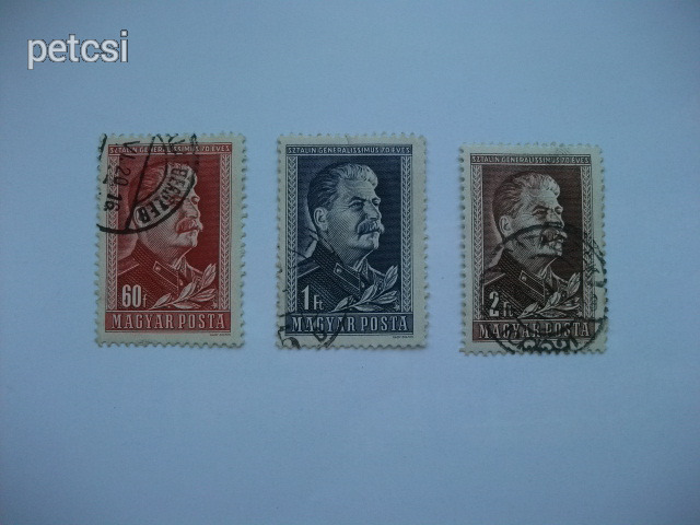 Magyar bélyeg / bélyegsor Sztálin 1949
