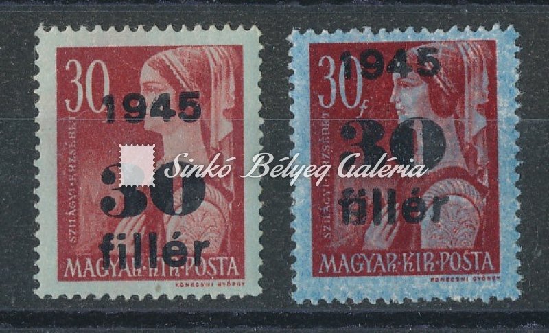 1945. Kisegítő bélyegek (IV.)