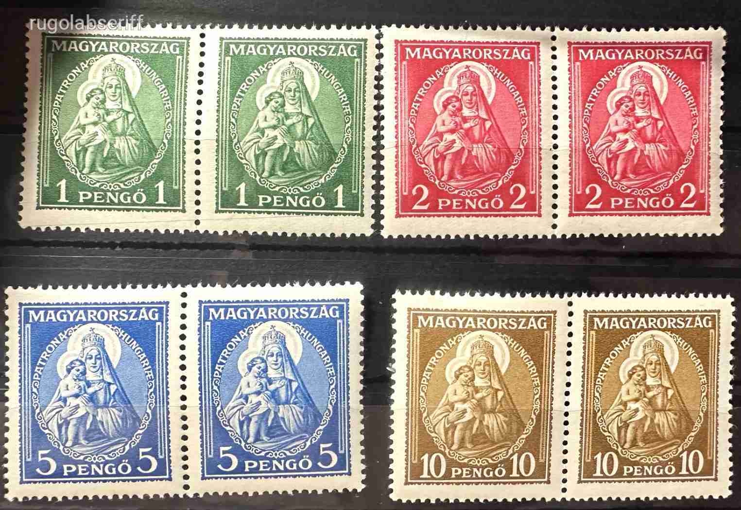 RITKA 1932 NAGY MADONNA PARBAN POSTATISZTA BELYEG SOR KAT 240000FT