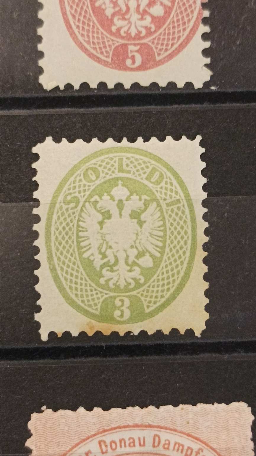 1863/64. Könyvnyomat dombornyomással 3 soldi 1887-es újnyomata *
