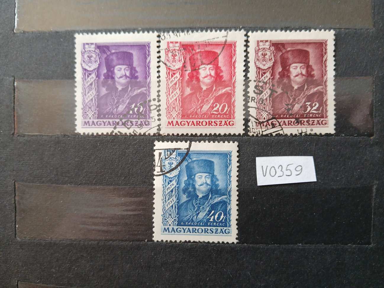 V0359 Magyar bélyeg 1935 550-554 bélyegzett
