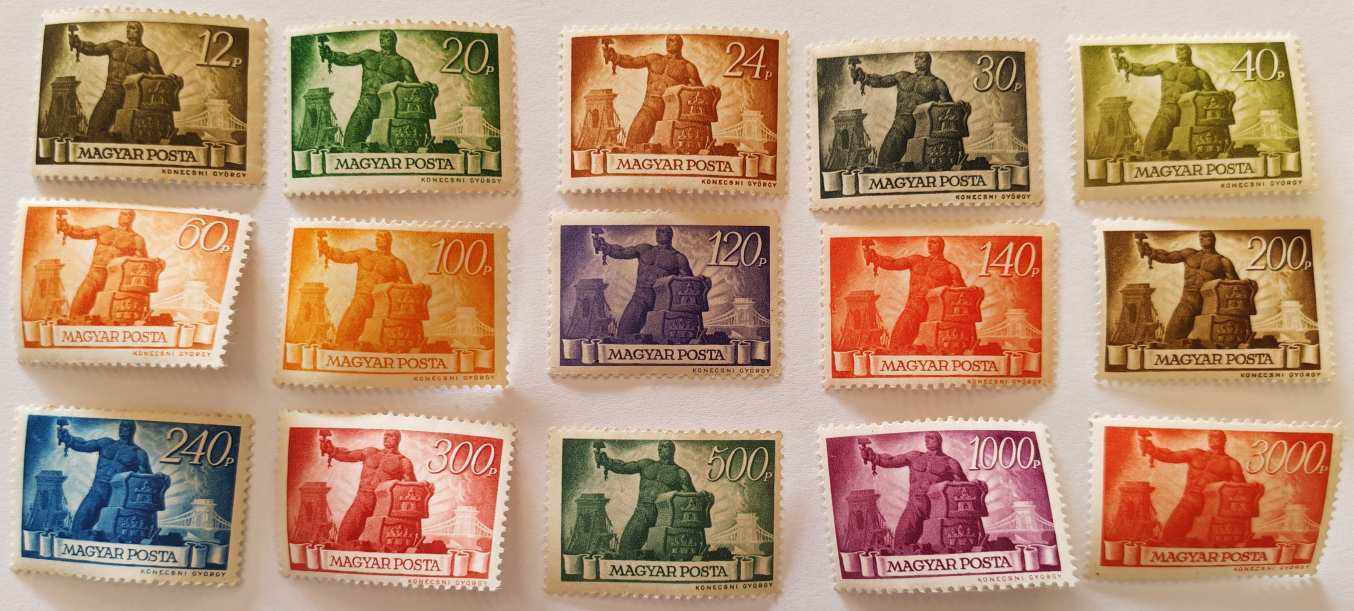 1945/1946 Újjáépítés Teljes Bélyegsor (*-**)
