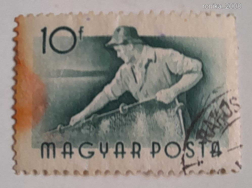 1955 Munka 10 fillér pecsételt