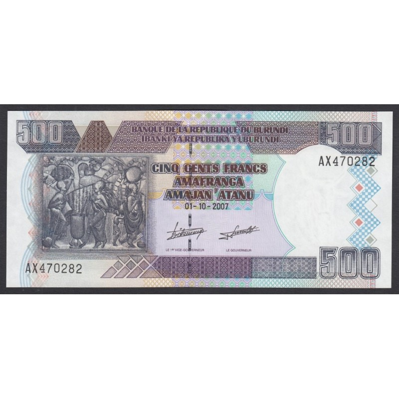 Burundi, 500 francs 2007 UNC