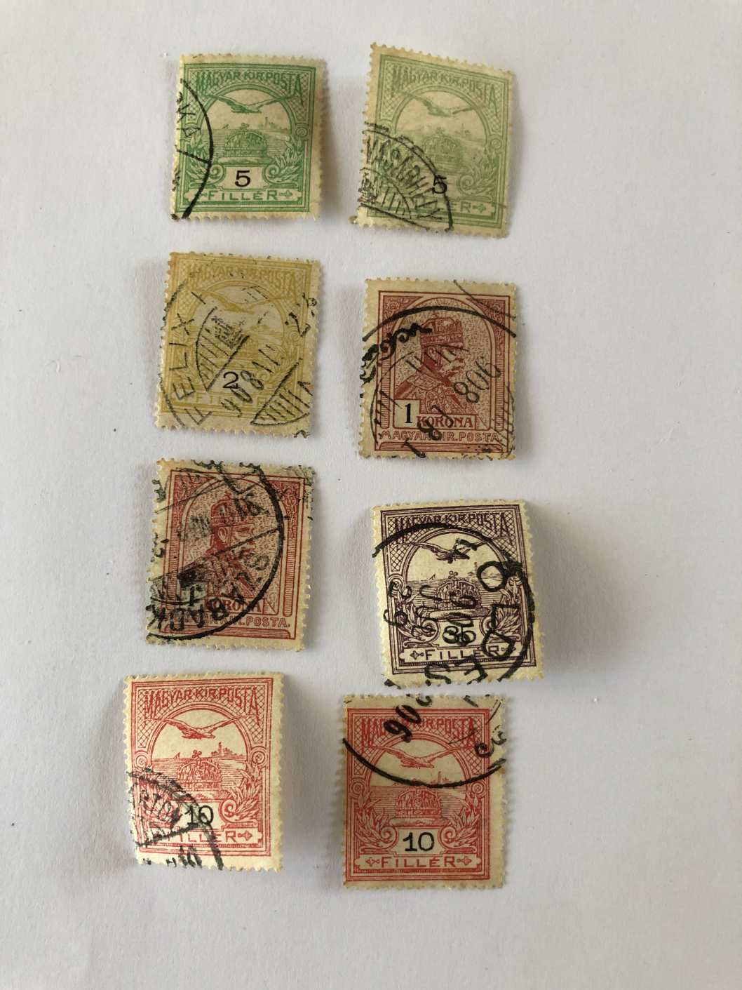 Magyar Kir. Posta 1908 8 darab