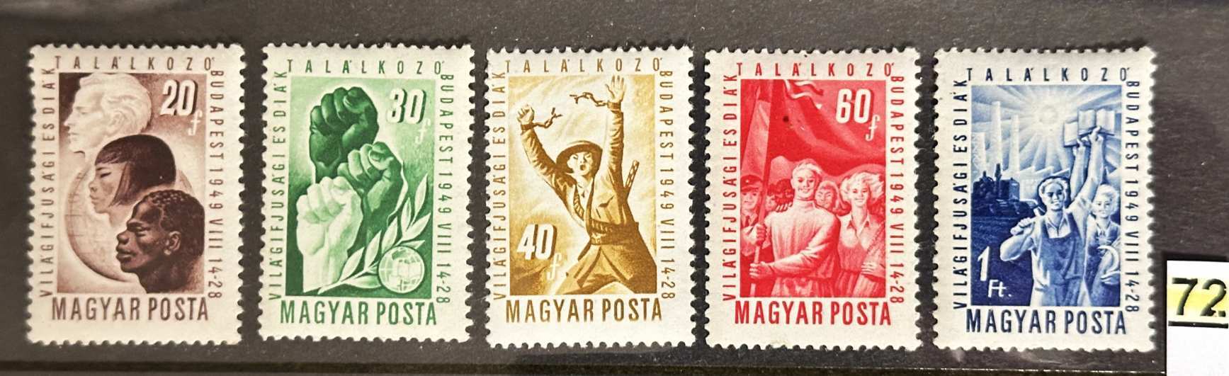 MAGYARORSZÁG 1949 VIT BUDAPEST POSTATISZTA BÉLYEG SOR**            -72.-