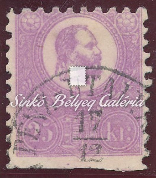 1871. Réznyomat 25kr, PÉNZ-UTALVÁNY
