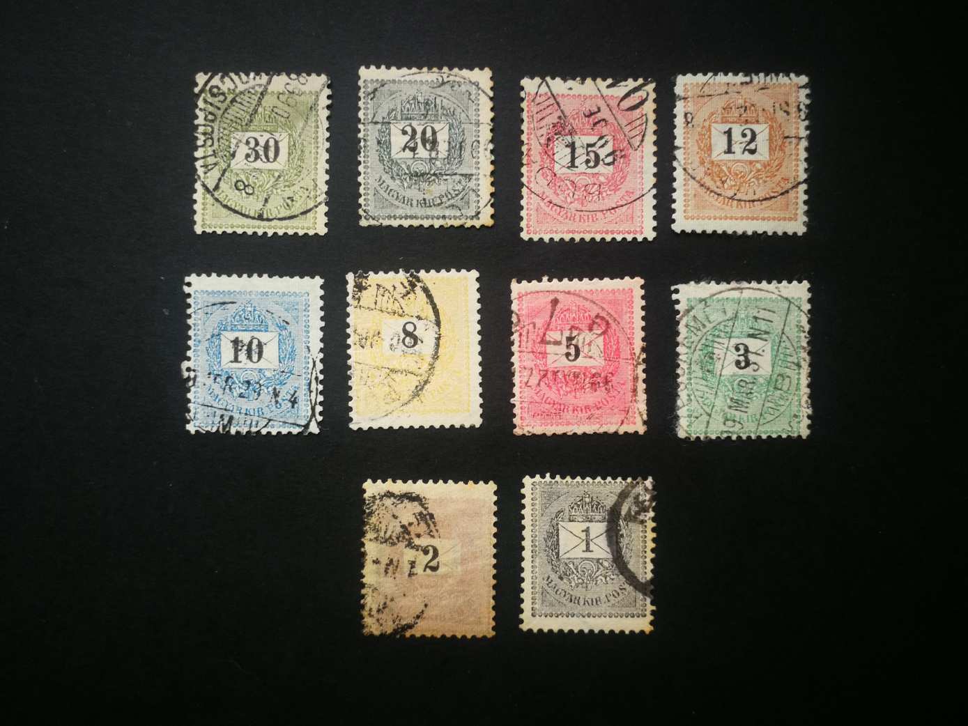 Magyarország 1898-99 Feketeszámú krajcáros 10 érték L