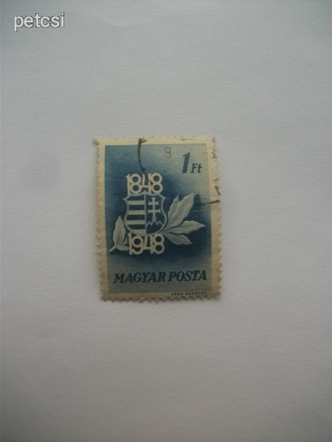 Magyar bélyeg centenárium 1 ft 1948 1 FT-RÓL NMÁ! helyett...