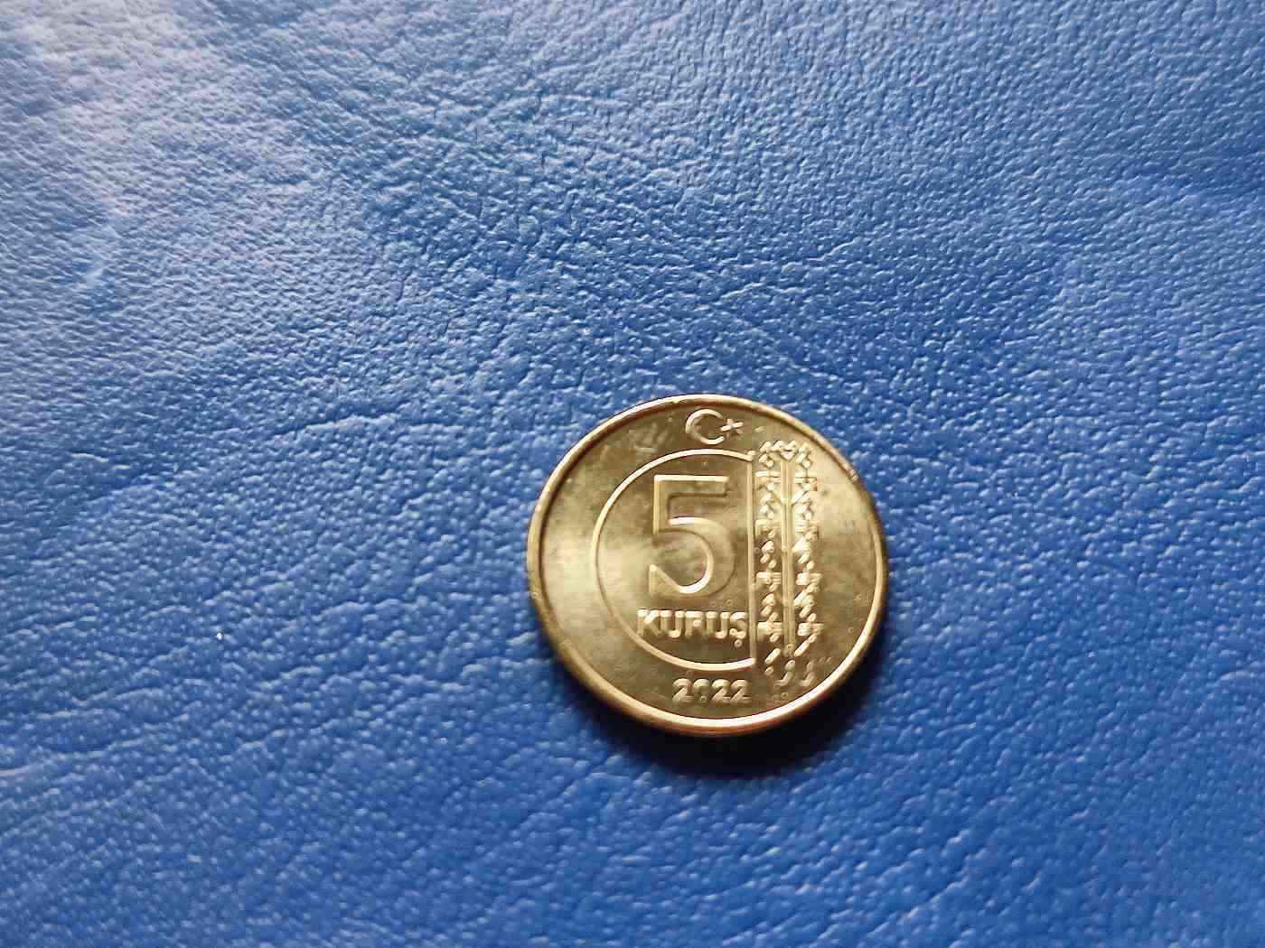 TÖRÖKORSZÁG 5 KURUS 2022 UNC!