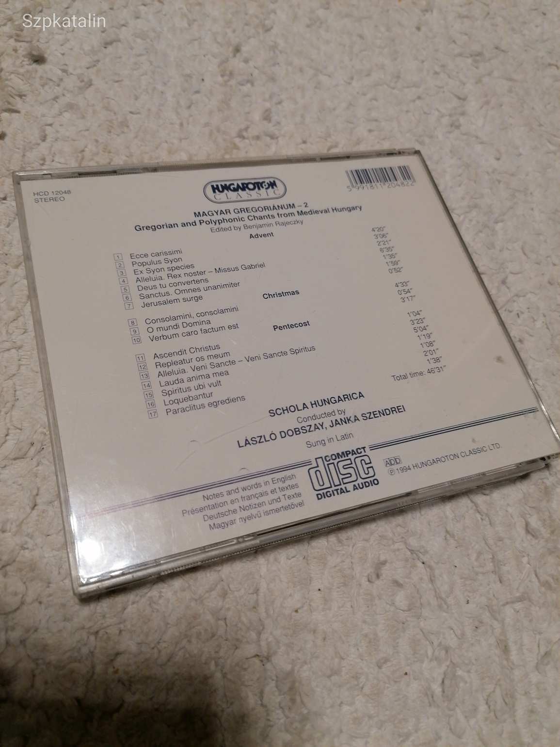 CD - Magyar Gregoriánum 2