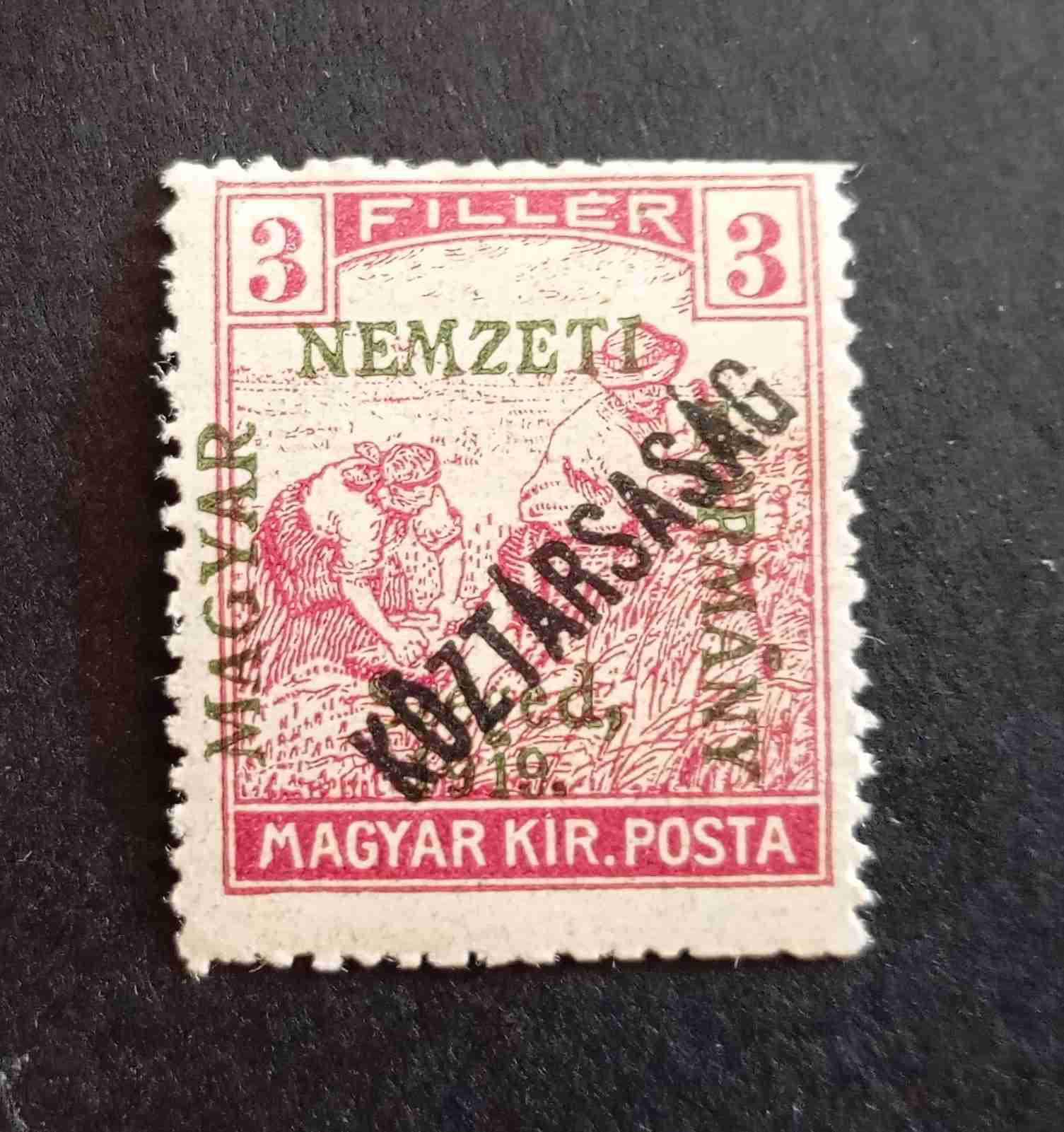 Magyarország 1919 Szeged Francia megszállás Arató/Köztársaság 3 F falcos H