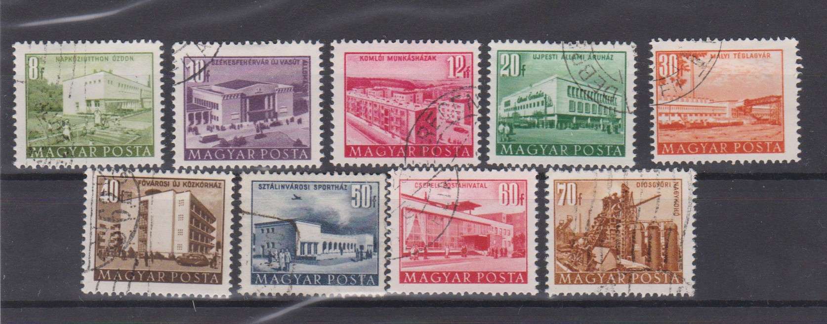 Magyarország 1953  Épületek (II.) sor bélyegzett