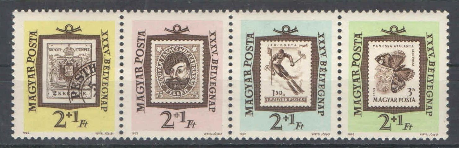1962. Magyarország - Bélyegnap, összefüggő sor**
